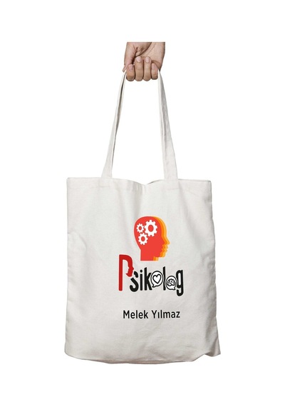 Art Hediye Kişiye Özel Psikolog Şık Tasarım İki Tarafı Kalıcı Baskılı Yıkanabilir Okul Plaj Omuz Bez Çantası Çok Renkli