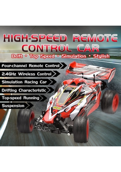 9010-1f 1:10 Kumandalı 40 Cm Dev Off-road Araba Şarjlı, 2.4ghz, Yüksek Hızlı Rc Arazi Aracı - Kırmızı