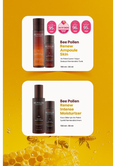 Kuru Ciltler İçin Arı Poleni İçerikli Besleyici Cilt Bakım Seti Bee Pollen Renew Skin Care Set 2