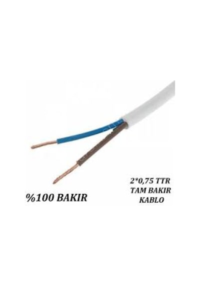 Çarkıt Cmk Cable 2X0,75 Ttr Çok Telli Kablo Tam Kesit %100 Bakır