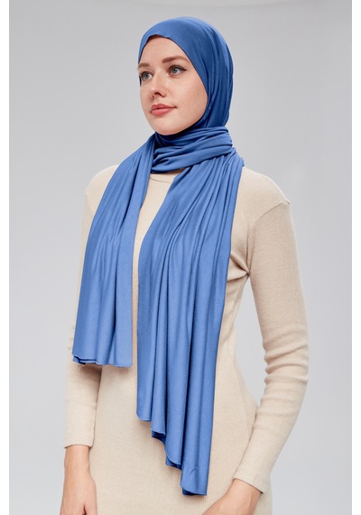 Sonbaharmoda Kadın Tesettür Luxury Penye Şal Kaymaz, Yumuşak, Dört Mevsim Kullanım Şal Kot Rengi