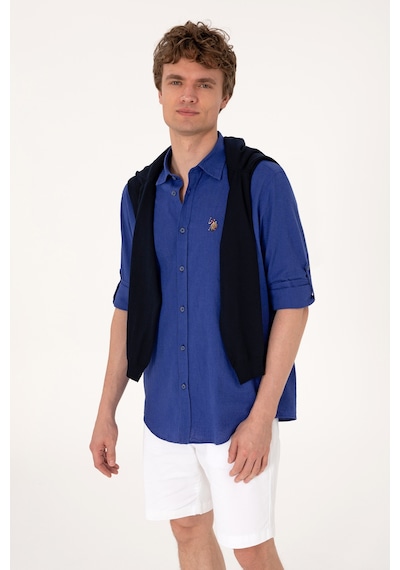 U.s. Polo Assn. Erkek Mavi Gömlek Basic 50297868-vr212 Royal Blue