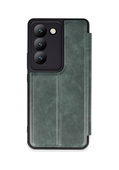 Vivo V30 Lite 4g Kılıf Flip Cover - Koyu Yeşil 0.2M-Çok Renkli