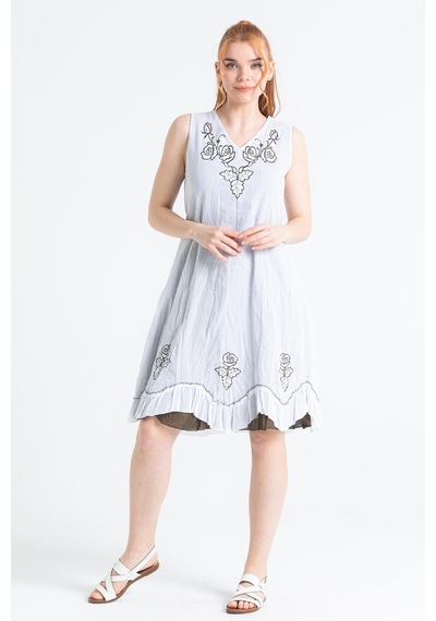 Eliş Şile Bezi Kolsuz Vual Jülide Midi Boy Elbise Beyaz Byz-beyaz Beyaz Eliş Şile Bezi Kolsuz Vual Jülide Midi Boy Elbise Beyaz Byz-beyaz Beyaz