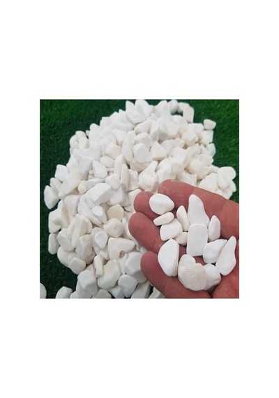 Beyaz Dolomit Taş 10 Kg 1-2 Cm Dere Çakıl Taşı Bahçe Süs Taşı Saksı Teraryum Taşı Akvaryum 23no.m