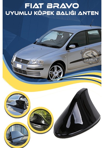 Fiat Bravo Uyumlu Oto Balık Sırtı Anten Elektrikli Köpekbalığı Balina Tavan Anten