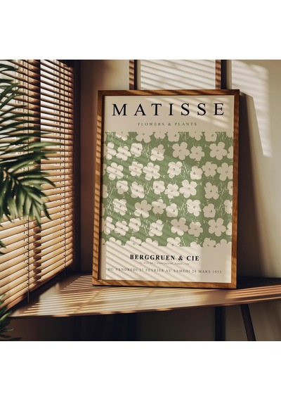 Matisse Çerçevesiz Poster, Modern Dekoratif Çerçevesiz Poster, Tablo, Matisse-15, 40 X 50
