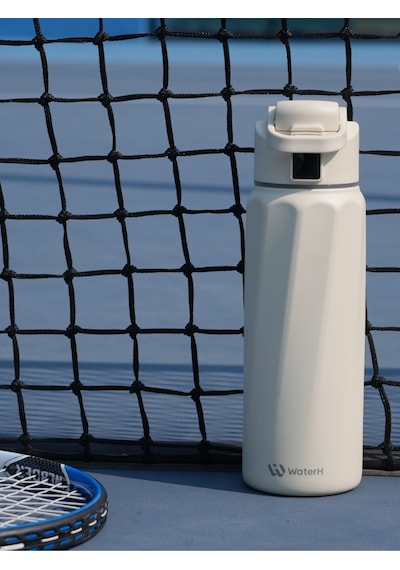 Waterh Boost Akıllı Termos Hidrasyon Takibi Yapan, Yalıtımlı 0.95 L / 32oz Akıllı Şişe Beyaz