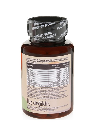 2 Adet Q More 60 Kapsül Vitamin C - Vitamin D, Propolis, Probiyotik, Çinko, Selenyum İçeren Vitamin