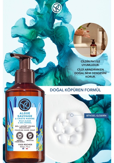 Yves Rocher Sıvı Sabun- Serinletici Okyanus Esintisi- Sls,sles İçermez,vegan-190ml