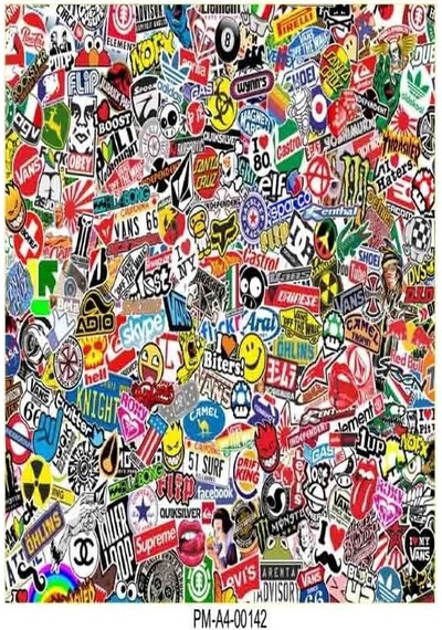 Hellaflush Tasarım A4 Tek Parça Sticker Seti 07 Diğer