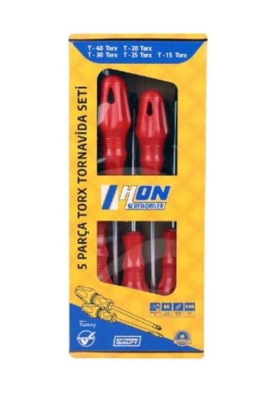 Hon 5 Parça Profesyonel Torx Tornavida Seti