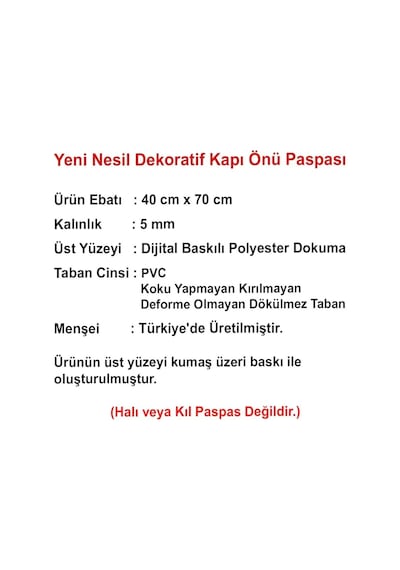 Welcome Gaz Lambası Desenli Kauçuk Kapı Önü Paspası