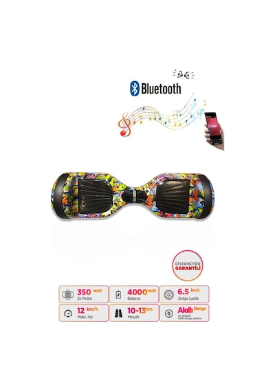 Citymate Hoverboard 6.5 inch Elektrikli Kaykay Scooter Bluetooth Hoparlörlü D22