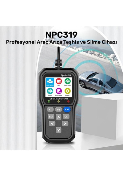 Tr Npc Türkçe Obdıı/eobd+can Modlu Hata Hafızalı Araç Arıza Tespit/silme Cihazı Npc319