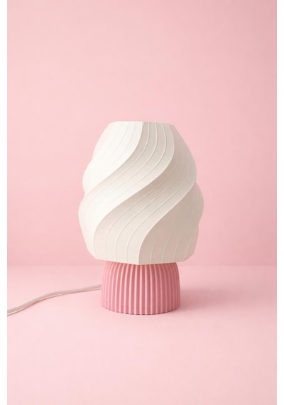 Ice Cream Lamp Masa Lambası Dekorasyon Aydınlatma Gece Lambası Abajur Pembe