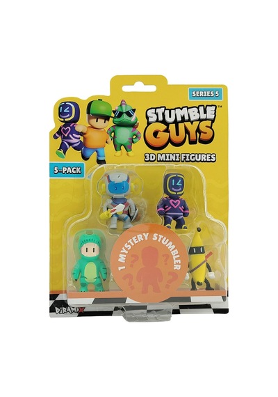 Stumble Guys Seri 5 Mini Figür Seti 5'li Paket - Popüler Oyun Karakterleri