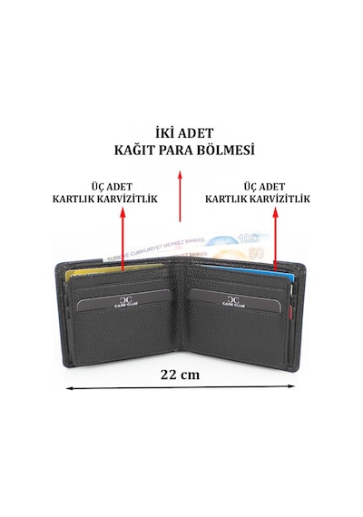 Case Club Hakiki Deri Erkek Cüzdan Kartlık Kartvizitlik Siyah