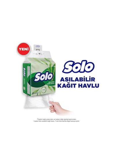 Solo Asılabilir Kağıt Havlu 1 Paket 1pk 7 Rulo 2 Li Set