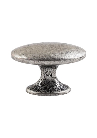 Luxury Arya Düğme Kulp Antik Gümüş (2 Adet)