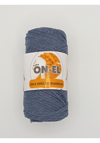 Ön-el Büklüm Taranabilir Makrome İpi - 250 Gr - Lacivert