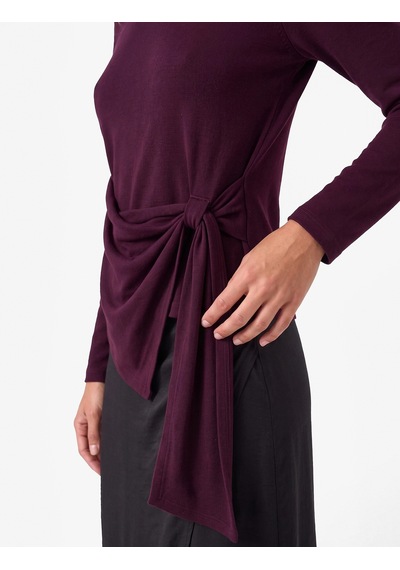 Koton Asimetrik Bağlamalı Mürdüm Rengi Yumuşak Dokulu Tişört Bisiklet Yaka Uzun Kollu Slim Fit Drapeli Mürdüm 7wak50013pk Mor Koton Asimetrik Bağlamalı Mürdüm Rengi Yumuşak Dokulu Tişört Bisiklet Yaka Uzun Kollu Slim Fit Drapeli Mürdüm 7wak50013pk Mor