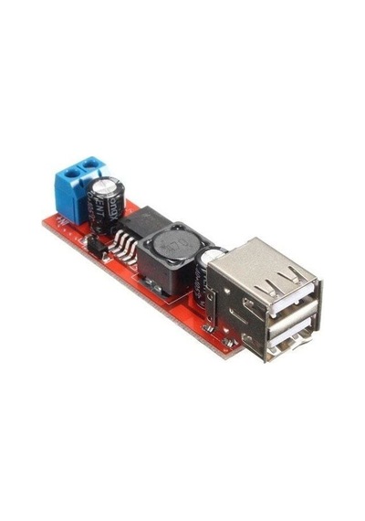 Çift Usb Çıkış 9v/12v/24v/36v - 5v 3a Voltaj Düşürücü Modül