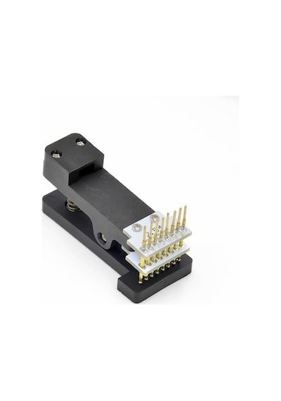 8 Pin Programlama Aparatı 2.54mm Pogo Pin Yaylı Mandal Klips Seri Üretim Entegre Hızlı Prog.
