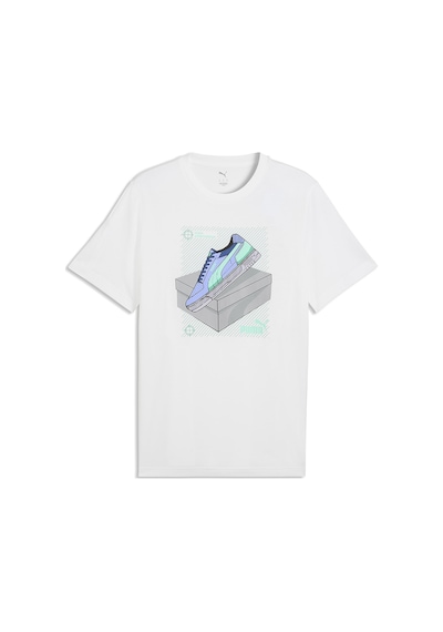 Puma Graphic Erkek Beyaz Günlük Stil T-shirt 69177702