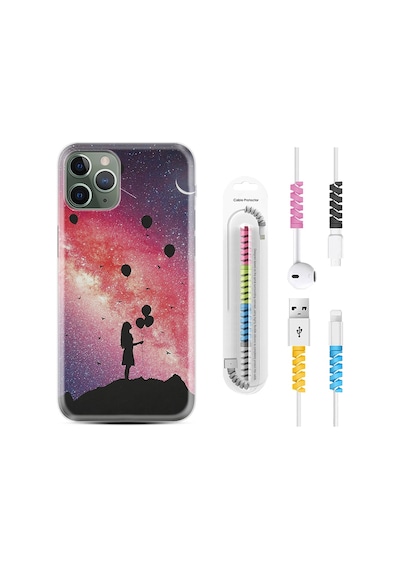 Apple Uyumlu iPhone 12 Pro Max Kılıf Kablo Koruyuculu Flowers Cat 2 1349