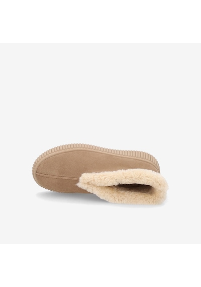 Honeybeige Bot Kadın 40g8 Frau Waxyfur Desert Boot Wıth Fur On Platform
