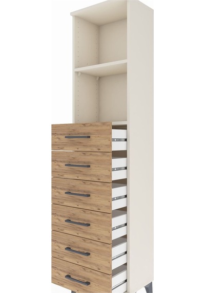 Arges Dolap 2 Raflı 6 Çekmeceli 44x30x182 Aytaşı-çam Aytaşı