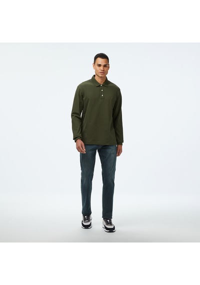 Nautica Erkek Yeşil Classic Fit Uzun Kollu Polo 026 K57042t Yeşil