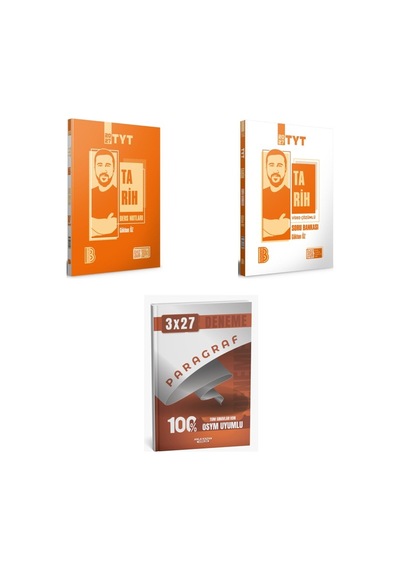 2027 2027 Benim Hocam Tyt Tarih Konu + Video Çözümlü Soru + Anla Kazan Paragraf Deneme 3'lü Set