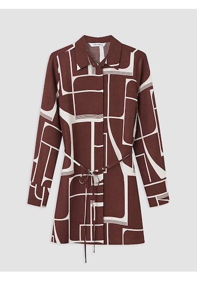 Lcw Everyday Bordo Desenli Kadın Gömlek Tunik