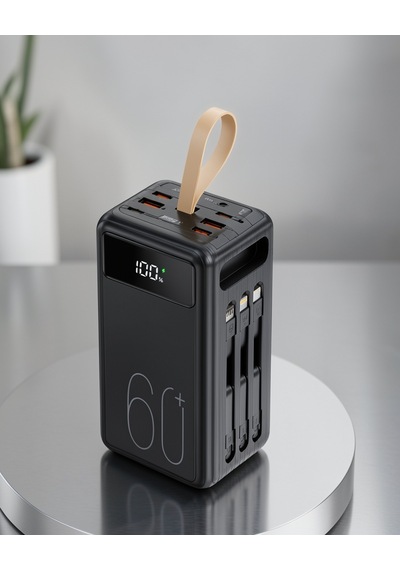 4 Çıkışlı Led Fenerli Powerbank 20000mah Diğer