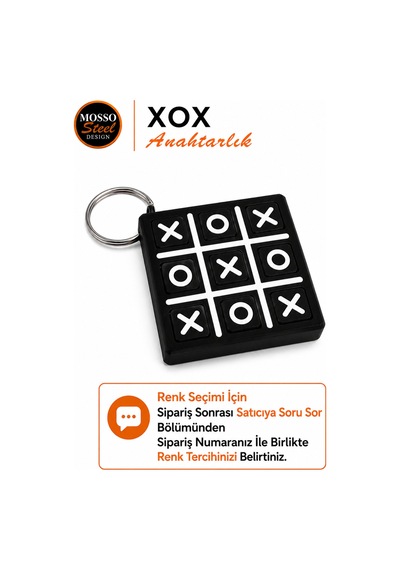 Xox Anahtarlık Dönebilen Harf Mekanizmalı Xo Tic Tac Toe Anahtarlık Oyunu & Stres Oyuncağı