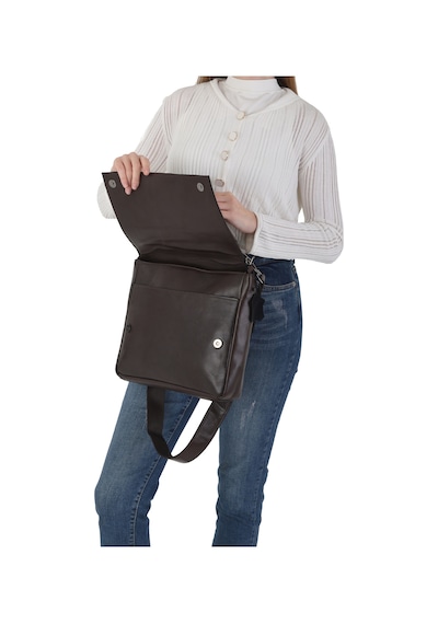 Erzeno Hakiki Deri Unisex Kahverengi Laptop Çantası Notebook Çantası Macbook Çantası Ve Evrak Çantası Kahverengi - 771182288 Kahverengi
