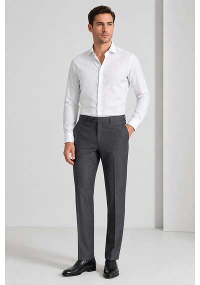 Bihan Store Premium Mikro Desenli Erkek Kumaş Kuş Gözü Pantolon Mc321-füme