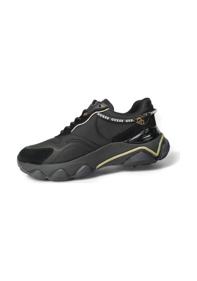 Guess Mıcola-haki Çizgili Kadın Sneaker-fl7mıcfal12-2 Siyah-haki