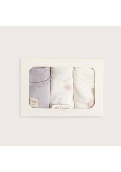 Chakra Magıc Sea 3'lü Body Set Ekru/lila
