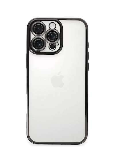 Newface Apple İphone 16 Pro Max Kılıf Razer Lensli Silikon - Siyah