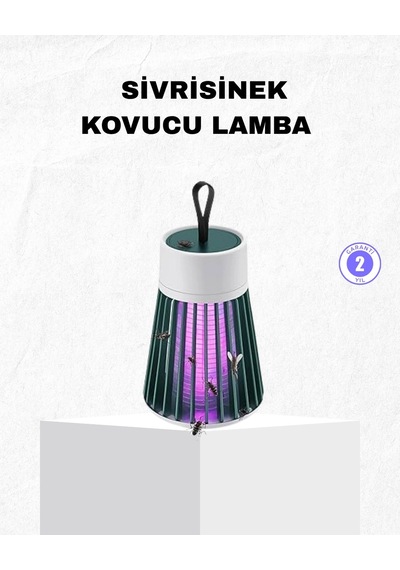 Hubrendy Kargo Şarjlı Mor Işıklı Sivrisinek Öldürücü Lamba Sessiz Ve Kimyasal İçermez