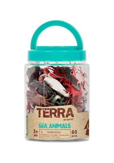 Terra 60 Parça Tüp İçinde Küçük Oyun Seti - Deniz Canlıları
