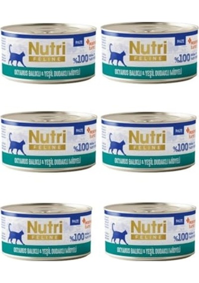 Nutri Feline Gurme Seri: Midyeli & Okyanus Balıklı Tahılsız Pate 6x70g - Eşsiz Lezzet Şöleni Nutri Feline Gurme Seri: Midyeli & Okyanus Balıklı Tahılsız Pate 6x70g - Eşsiz Lezzet Şöleni