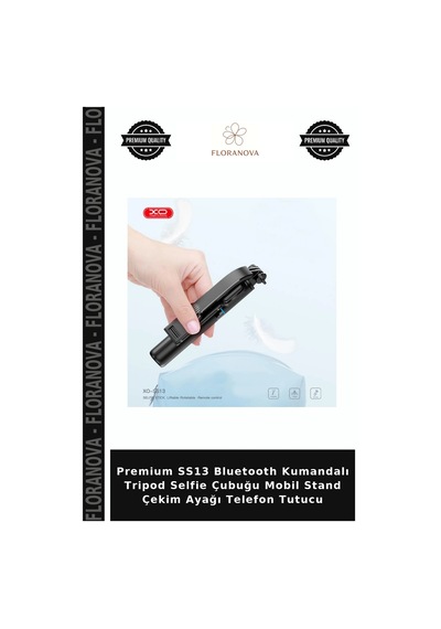 Premium Ss13 Bluetooth Kumandalı Tripod Selfie Çubuğu Mobil Stand Çekim Ayağı Telefon Tutucu