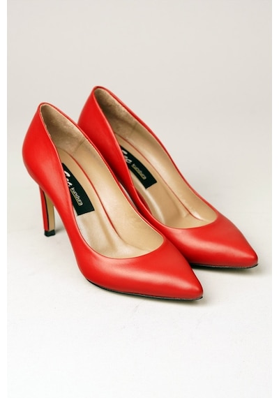 Seç Kundura 4292 Hakiki Deri Stiletto 9Cm Kirmizi