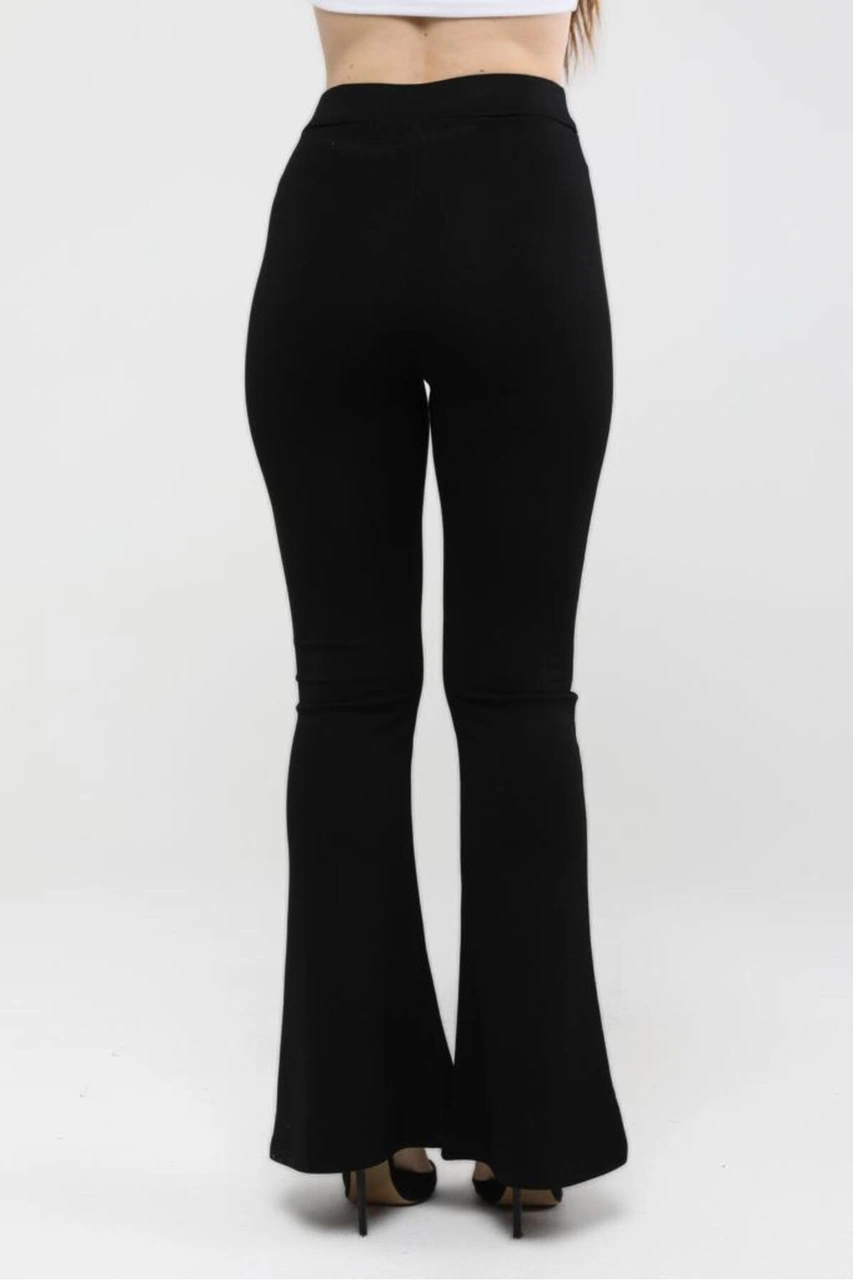 Thiff Gymwear Kadın Siyah Toparlayıcı İspanyol Paça Çelik Örme Tayt SiYAH Thiff Gymwear Kadın Siyah Toparlayıcı İspanyol Paça Çelik Örme Tayt SiYAH