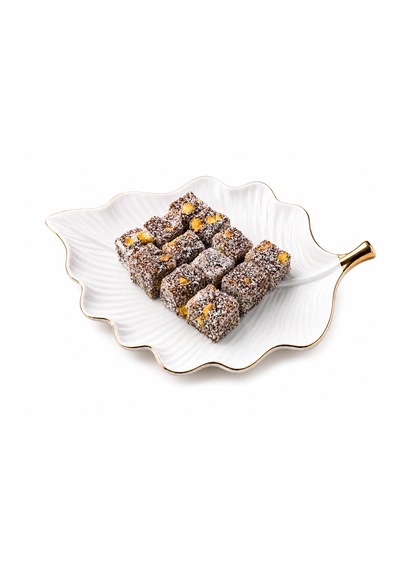 Beyaz Elmas Çifte Kavrulmuş Lokum 300 Gr - Antep Fıstıklı Türk Lokumu - Hindistan Cevizli Premium Lokum