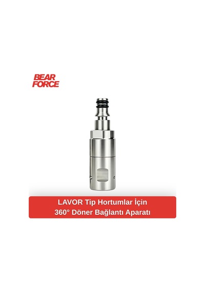 Robeve Bear Force 360 Döner Hortum Bağlantı Aparatı Paslanmaz Çelik Swivel Adaptör, Bilyalı Yataklı Basınçlı Yıkama Hortum Konnektörü Lavor Uyumlu
